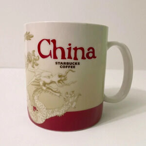 2013 Starbucks China Global Icon City Series Coffee Mug 16 oz Cup Dragon